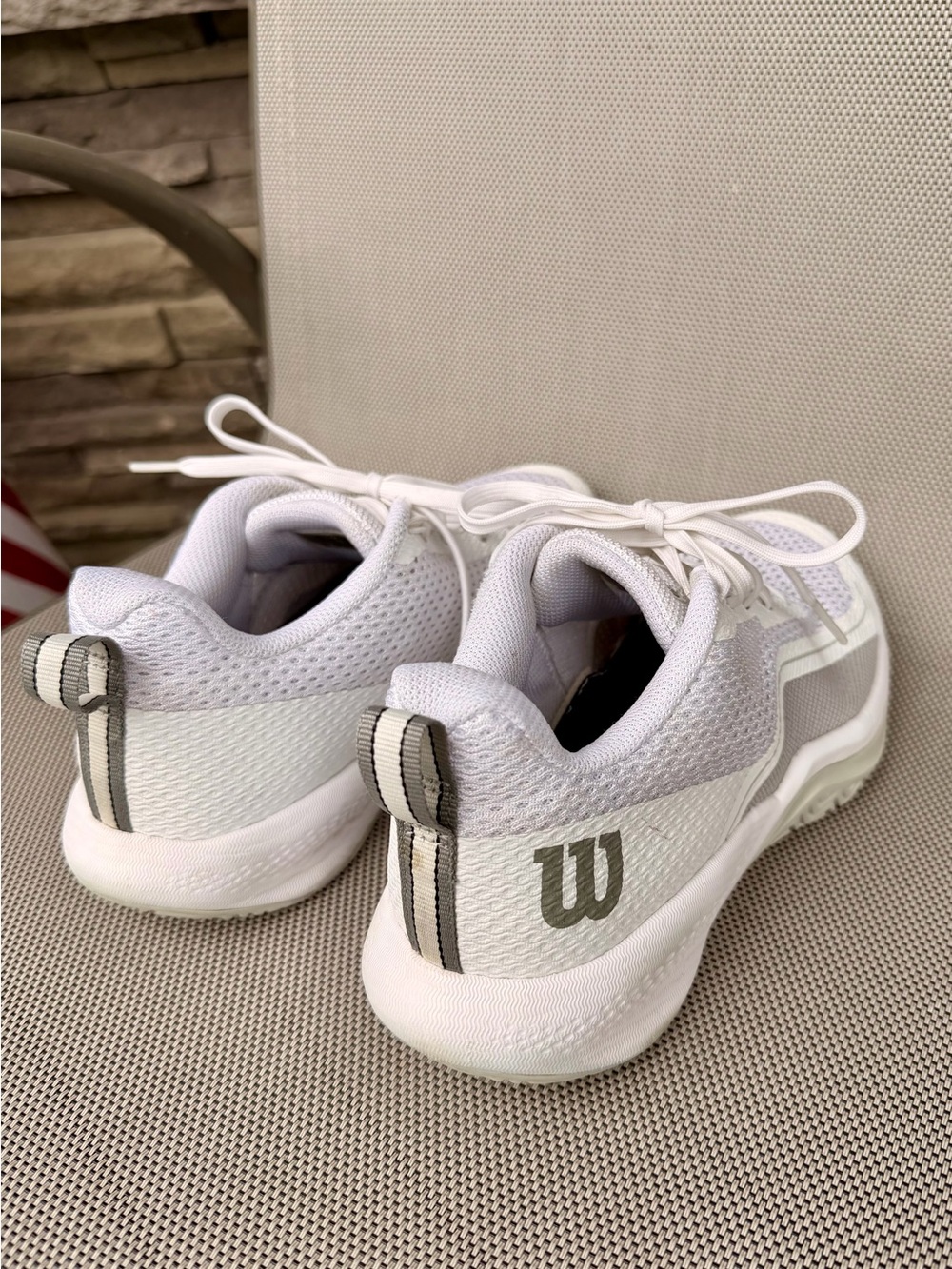 Wilson Women's 7.5 White and Light Gray Tennis Sneakers - Picture 4 of 7